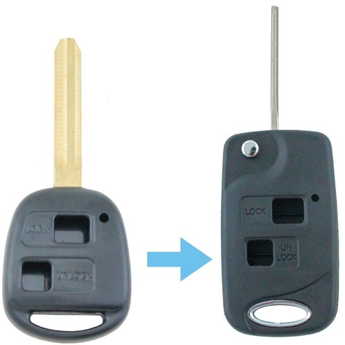 Compatible With Toyota Prado RAV4 Corolla Remote Car Flip Key Blank Shell/Case - Bild 1 von 6