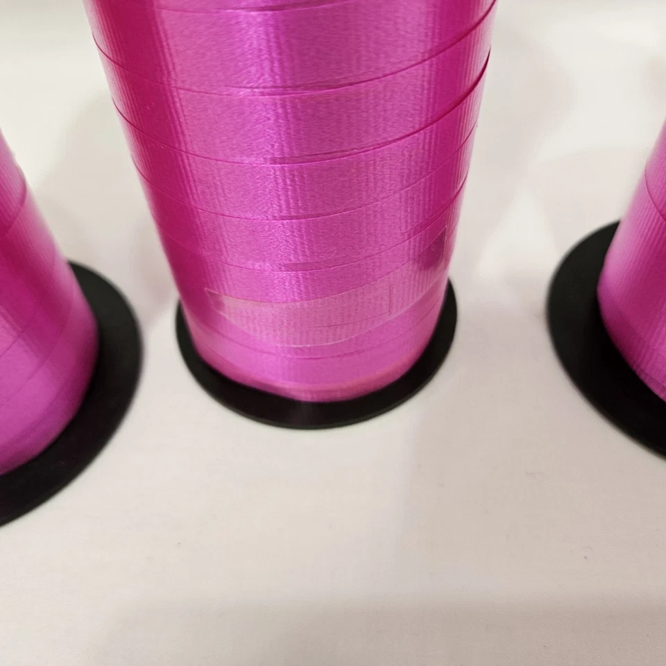 Cinta rizadora 4 carretes 3/8" Barbie rosa remanente Berwick fiesta globo envoltura de regalo Foto 3 de 4