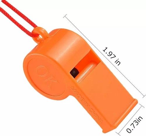 72Pcs Plastic Whistles, Bulk Whistles, Training Sports Whistles with Lanyard, Lo - Picture 7 of 8