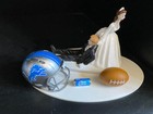 Detroit Lions Cake Topper Bride Groom Wedding day  Funny Football Theme