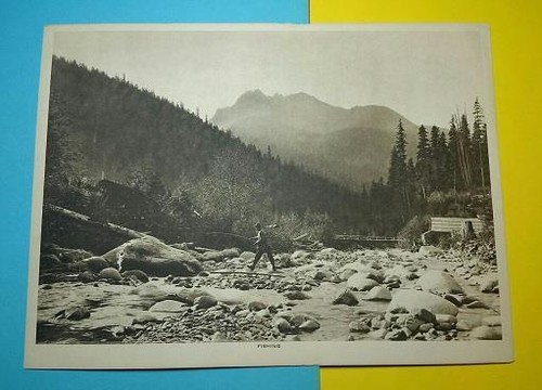 RARE VINTAGE 1913 THE MENTOR PRESS PHOTO PRINT - 1913 FISHING the U.S. - Picture 1 of 2