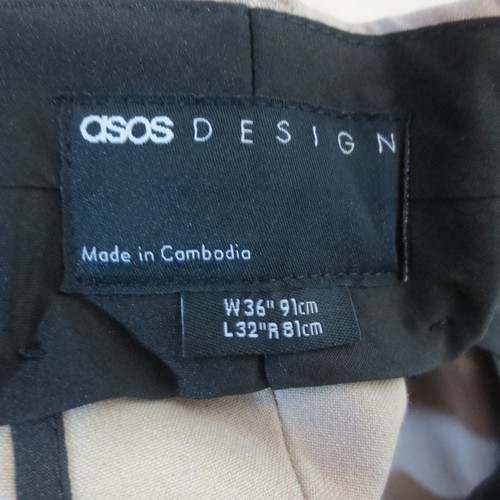 ASOS DESIGN Men wide leg cargo dress pants in stone - 36x32 - Picture 5 of 5