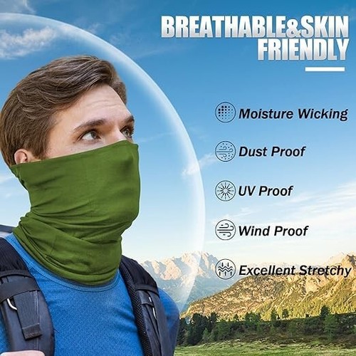 4 máscaras de pasamontañas para el cuello para polvo, sol y viento. - Bild 5 von 7
