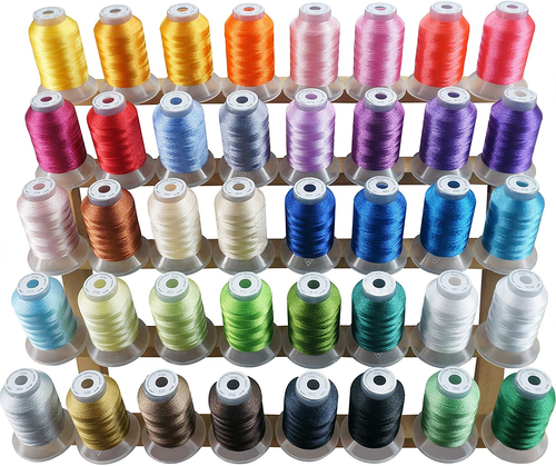 40-Color Polyester Embroidery Thread Kit for Major Sewing Machines, 500M Spools - Picture 10 of 12