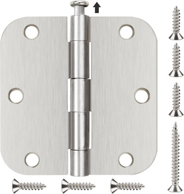 6 Pack Nickel Door Hinges Brushed Nickel 3-1/2 Interior Door Hinges Satin 