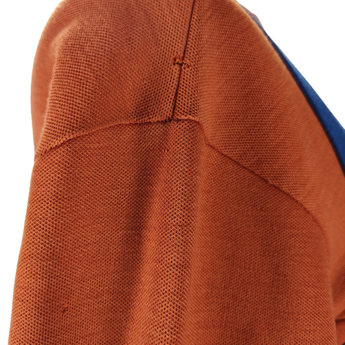 Vintage 60s GoGo Dress Size L Orange Mondrian Shift Wool Blend Knit Wearable Art - Picture 10 of 16