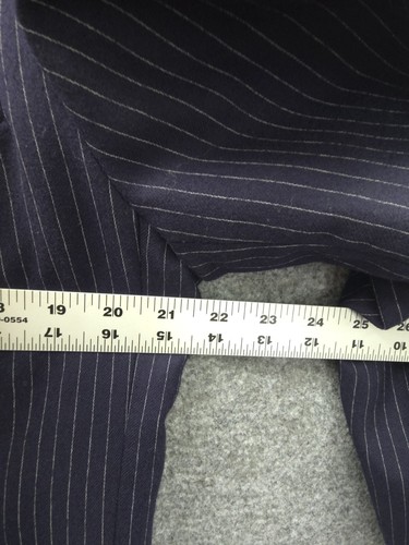 Traje Falda Lana Bernard Holtzman Mujer 16 Doble Pecho Azul Rayas De Colección - Imagen 4 de 19