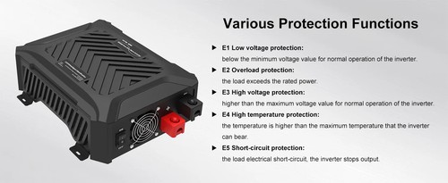 Pure Sine Wave Inverter Two Voltages Support dc ac Inverter 12v to 220v EU Peak - Picture 9 of 21