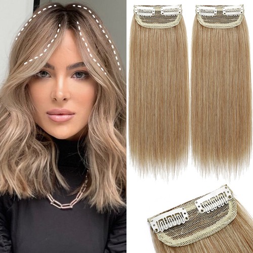 Unsichtbares einteiliges Haarpad Topper Clip-In 100% Remy Echthaar Extensions - Bild 19 von 25