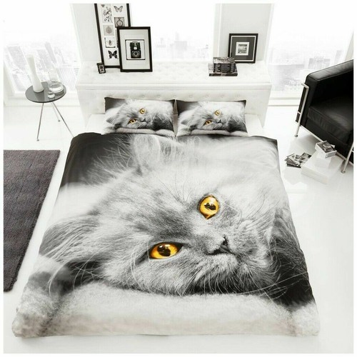 Funda edredón edredón con estampado de animales efecto 3D y funda de almohada ropa de cama individual doble rey - Imagen 5 de 18