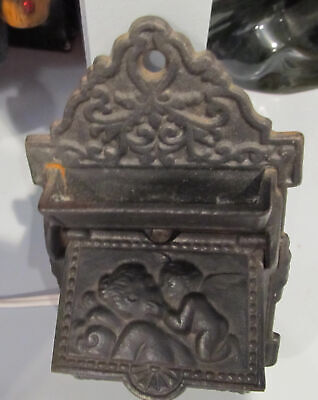 Antique Cast Iron Match Holder (JAS) Antique Cast Iron Match Holder (JAS)