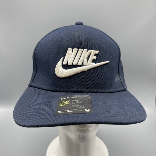 NIKE PRO Dry Fit Snapback Hat Blue - Picture 1 of 8