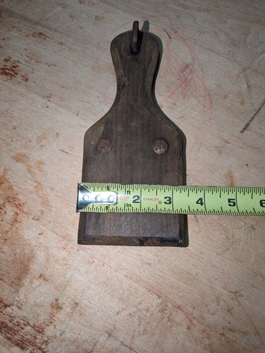 Primitive Early Wood Fish Scaling Clamp Country Fishing Antique Camping Outdoor - Picture 4 of 7