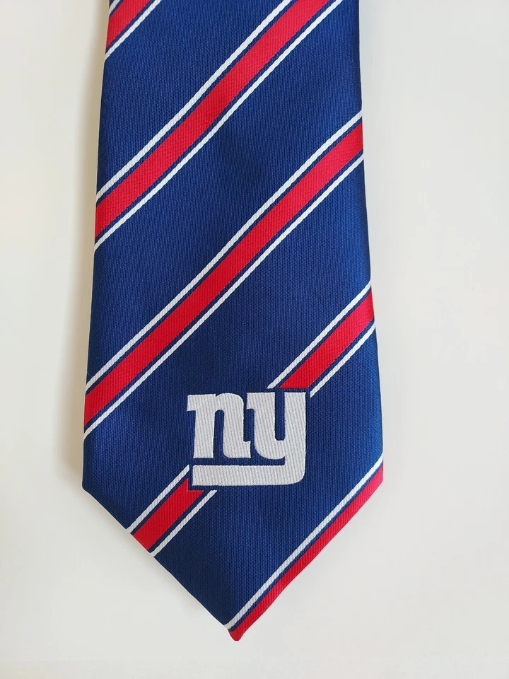 NWT New York Giants NFL Red White & Blue Striped Tie By Eagles Wings - Image 2 of 4