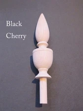 Wooden Finial-Choice-Cherry-Oak-Maple-Walnut-Mahogany-#14 Unfinished-bedpost