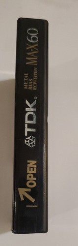 One TDK MA-X 60 TYPE IV METAL BLANK CASSETTE TAPE. A small rip/tear in wrap. - Picture 3 of 7