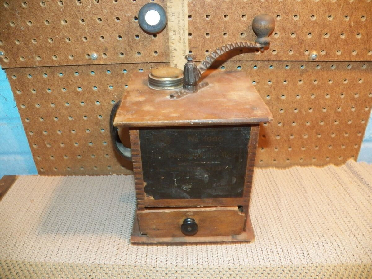 Antique SUN MFG No 1080 One Pound Coffee Mill w Original Antique SUN MFG No 1080 One Pound Coffee Mill w Original