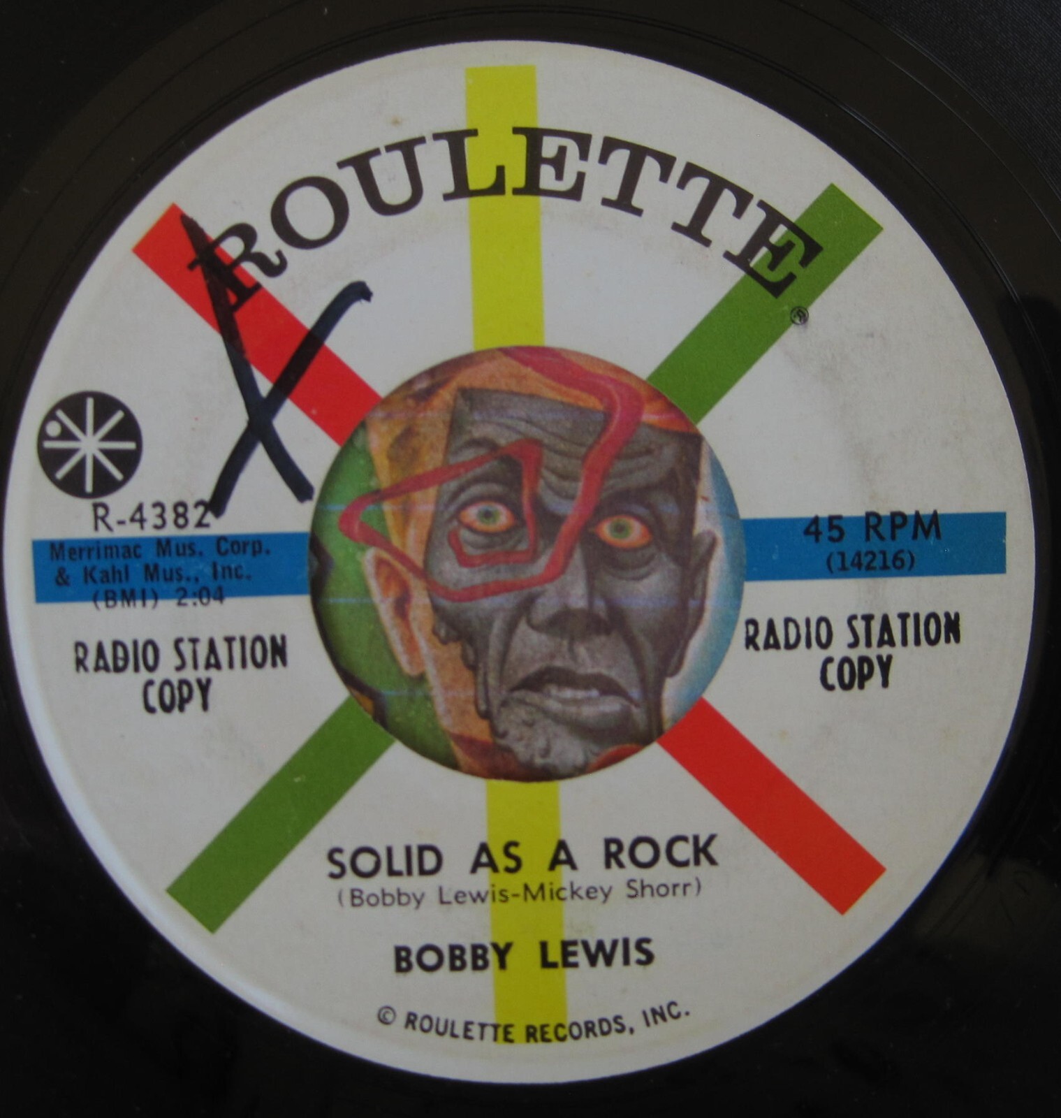 HEAR Bobby Lewis 45 Solid As A Rock / Oh Mr Somebody R&B rocker EX