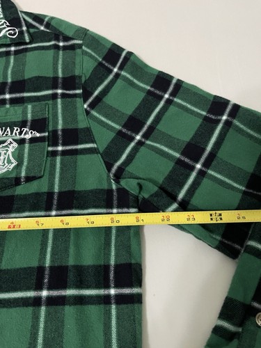 Harry Potter Long Sleeve Shirt Mens Cakeworthy Button Up Slytherin Flannel M - Bild 6 von 7