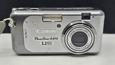 Canon PowerShot A410 3.2MP Digital Camera - Silver PARTS/REPAIR ONLY Powers On