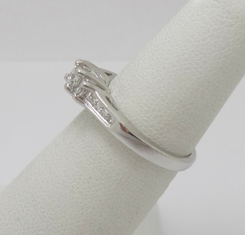 1/2CT Natural Diamond Anniversary Engagement Wedding Bridal Ring 14K White Gold - Picture 6 of 13