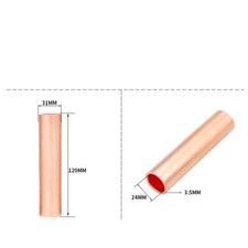 Image of 10-400mm² Copper Alu Tube Butt Splice Terminal Crimping Electrical Connector