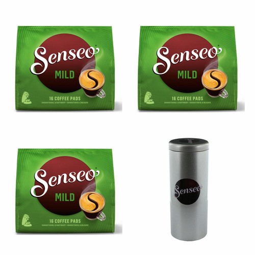 SENSEO Kaffeepads Premium Set 3er Pack Kaffee je 16 Pads Paddose Silbern Metall - 第 1/10 張圖片