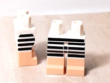 New LEGO Legs Bare Feet Barefoot Striped Board Shorts Caucasian Barefoot Swim