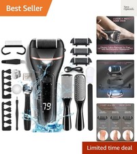 Electric Foot Callus Remover with 3 Roller Heads 2 Speed Rechargeable,Profess...