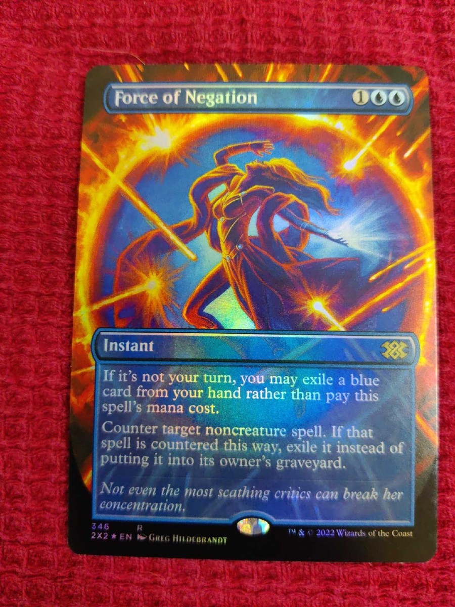 マジック：ザ・ギャザリング MTG Force of Negation Borderless 2X2 R Force of Negation (Borderless) - Double Masters 2022 - Magic