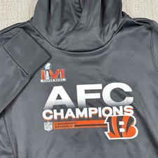 Nike Women s Medium Cincinnati Bengals AFC Champions Gray Pullover Hoodie
