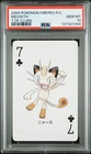 2004 POKEMON FIRERED VERSION PLAYING CARDS 7 OF CLUBS MEOWTH PSA 10