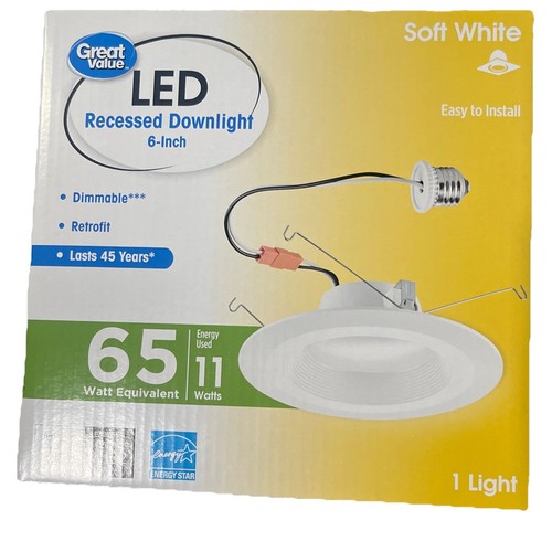 6” LED Retrofit Downlight Soft White Dimmable - Picture 1 of 3