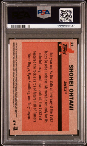 Shohei Ohtani Topps Chrome Silver Rookie Card 2018 #51 PSA 10 RARE - Picture 2 of 2