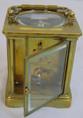 French Brass Bronze Carriage Clock Couailett Freres - Picture 11 of 14
