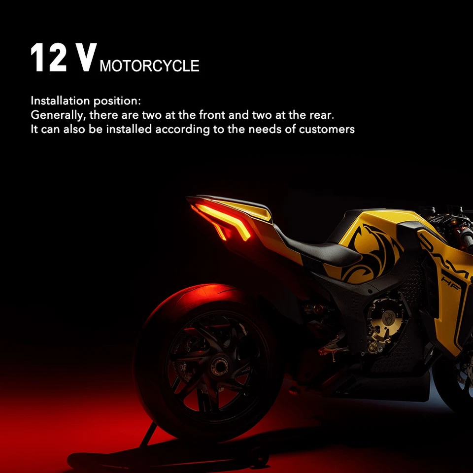 Indicadores de luz de giro de señal cromados para motocicleta Bullet 12V 2 piezas intermitentes ámbar Foto 2 de 4