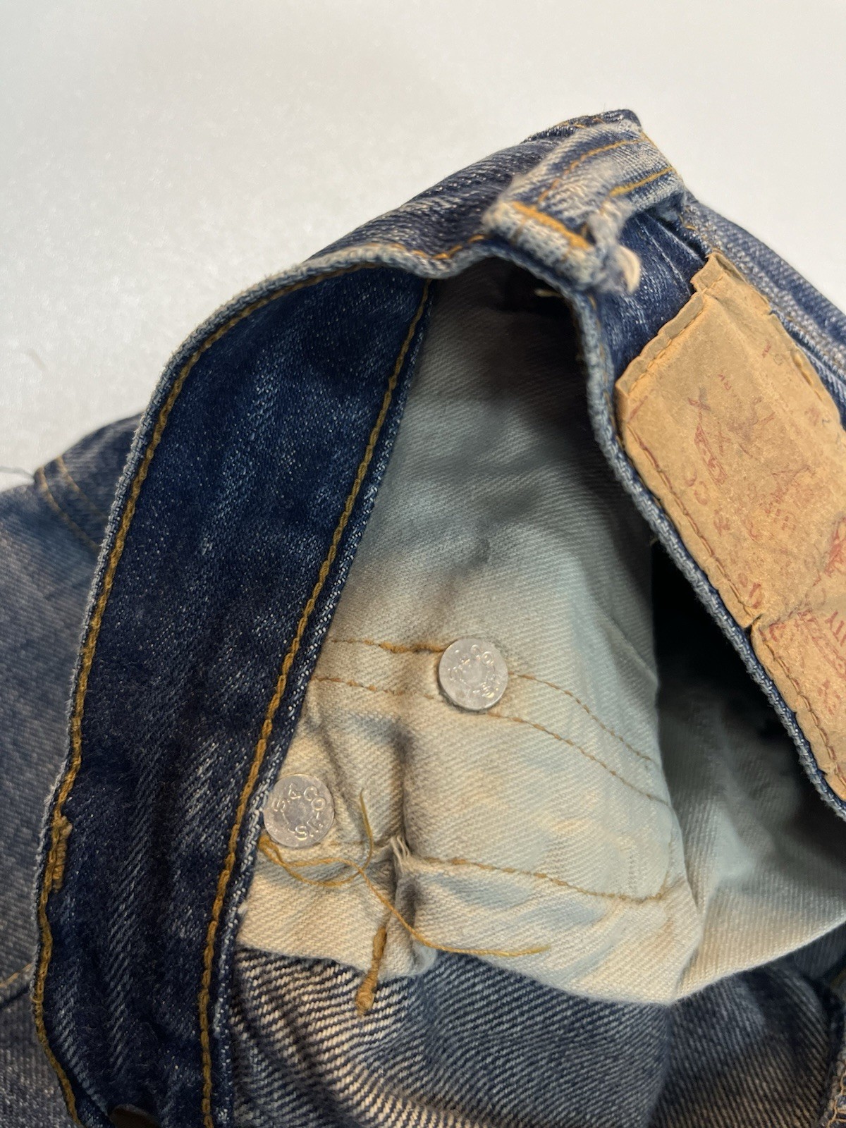 Vintage 60s Patchwork Levis 302 Flared Selvedge H… - image 12