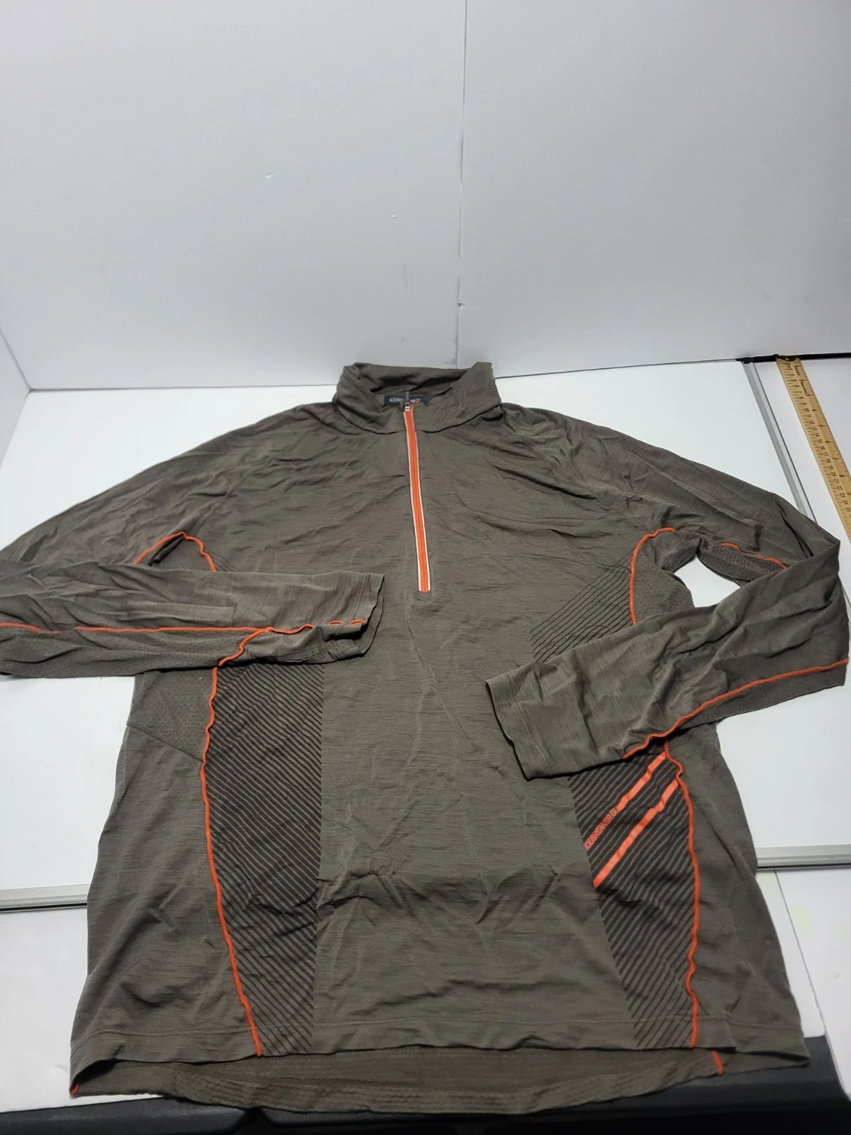 Icebreaker Merino GT Sonic 1/2 Zip Base Layer Shirt Vented Brown Men’s Lg
