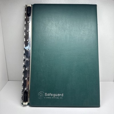Vtg Safeguard Business Systems INC Checkbook Holder Binder 1725 Board 8 Hole