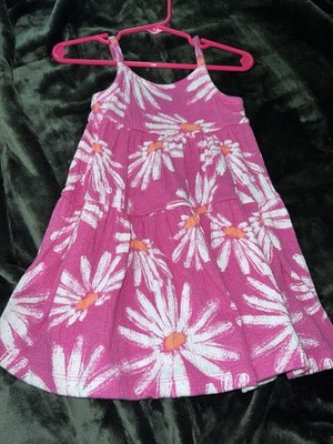 Carter's Girls Floral Sundress 12M Cotton Pink/White/Orange Adjustable Straps