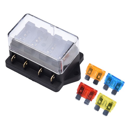 Efficient 4 Way Standard ATO Blade Fuse Box Holder Size 8x5x4 CM (12V/24V) - Picture 11 of 17