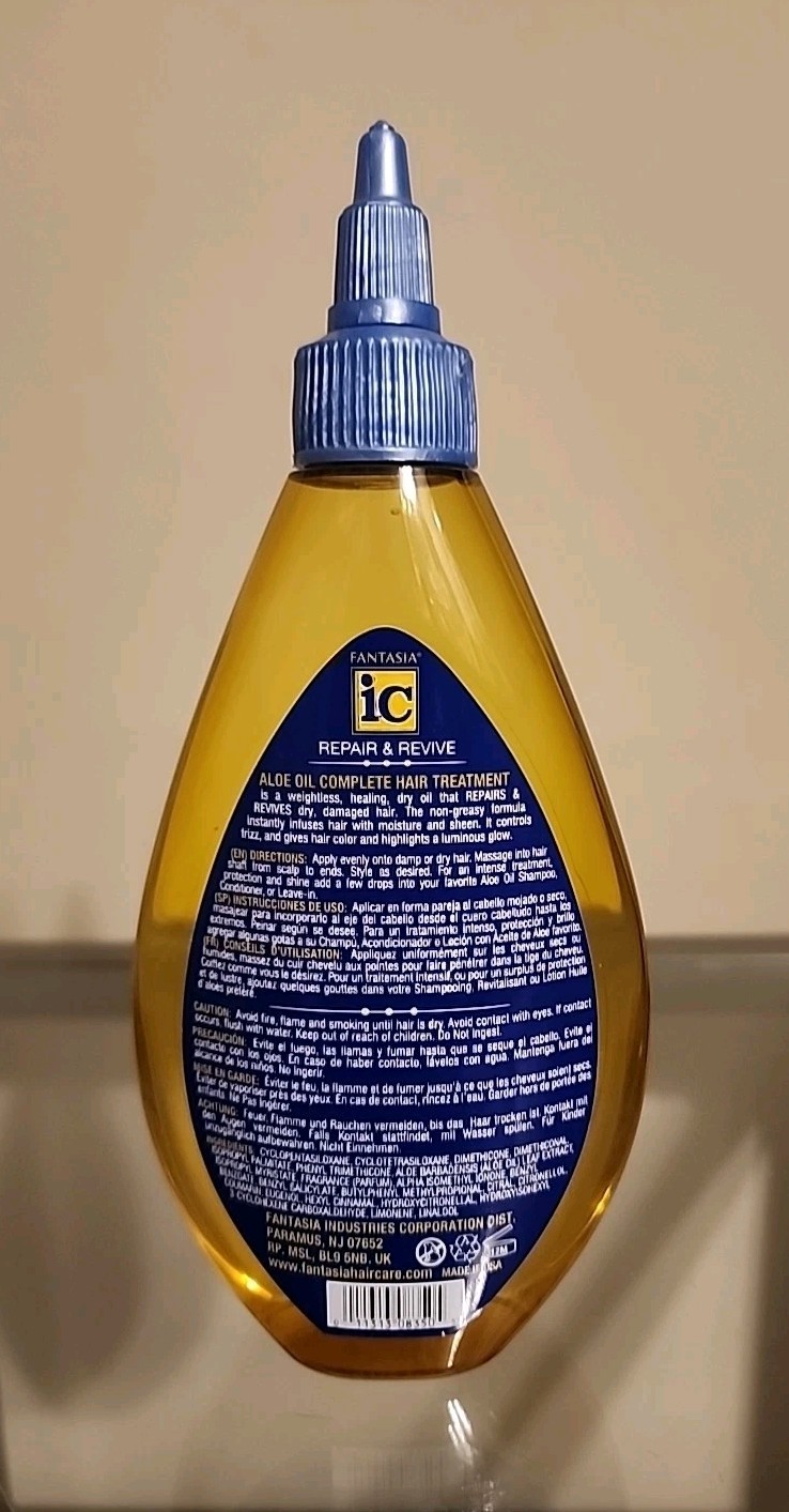 Fantasia IC repair and revive Aloe Oil complete Hair treatment 5.5 fl oz. NEW