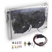 4 Row Radiator Shroud Fan For 70-81 Chevy Camaro78-87 Monte Carlo G-body Gmc V8