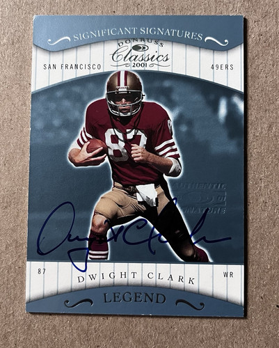 DWIGHT CLARK 2001 Donruss Classics Significant Signatures Autograph Auto card - Bild 1 von 3