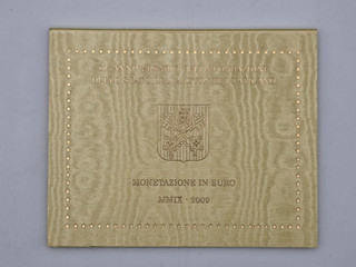 KMS Vatikan 2009 Euro Kursmünzensatz Papst Benedikt XVI. OVP Blister BU Top