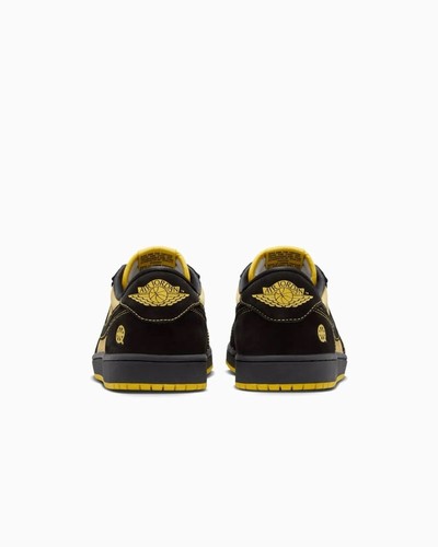 Nike Air Jordan 1 Retro Low OG Q54 Quai 54 Black Tour Yellow UK Size 9 EUR 44 - Bild 21 von 24