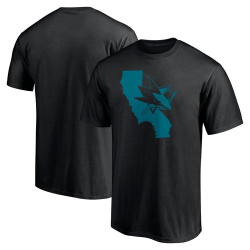 Camiseta negra para hombre San Jose Sharks colección ciudad natal Push Ahead