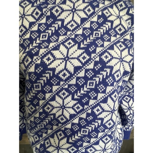 VTG Sweater Womens Large Village Green USA Snowflakes Winter Grandma Fair Isle - Picture 3 of 11