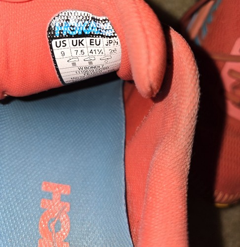 HOKA ONE ONE BONDI 7  CAMELLIA COASTAL SHADE WOMEN. SIZE 9 - Imagen 12 de 12