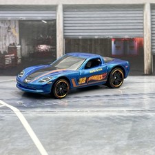 Hot Wheels C6 Corvette Martin Arriola Metallic Blue 2015 1:64 Diecast Car [4f]